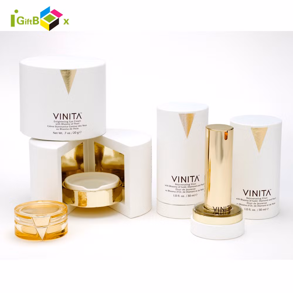 Cylinder Paper Cardboard Round Box with Lids for Perfume / Gift