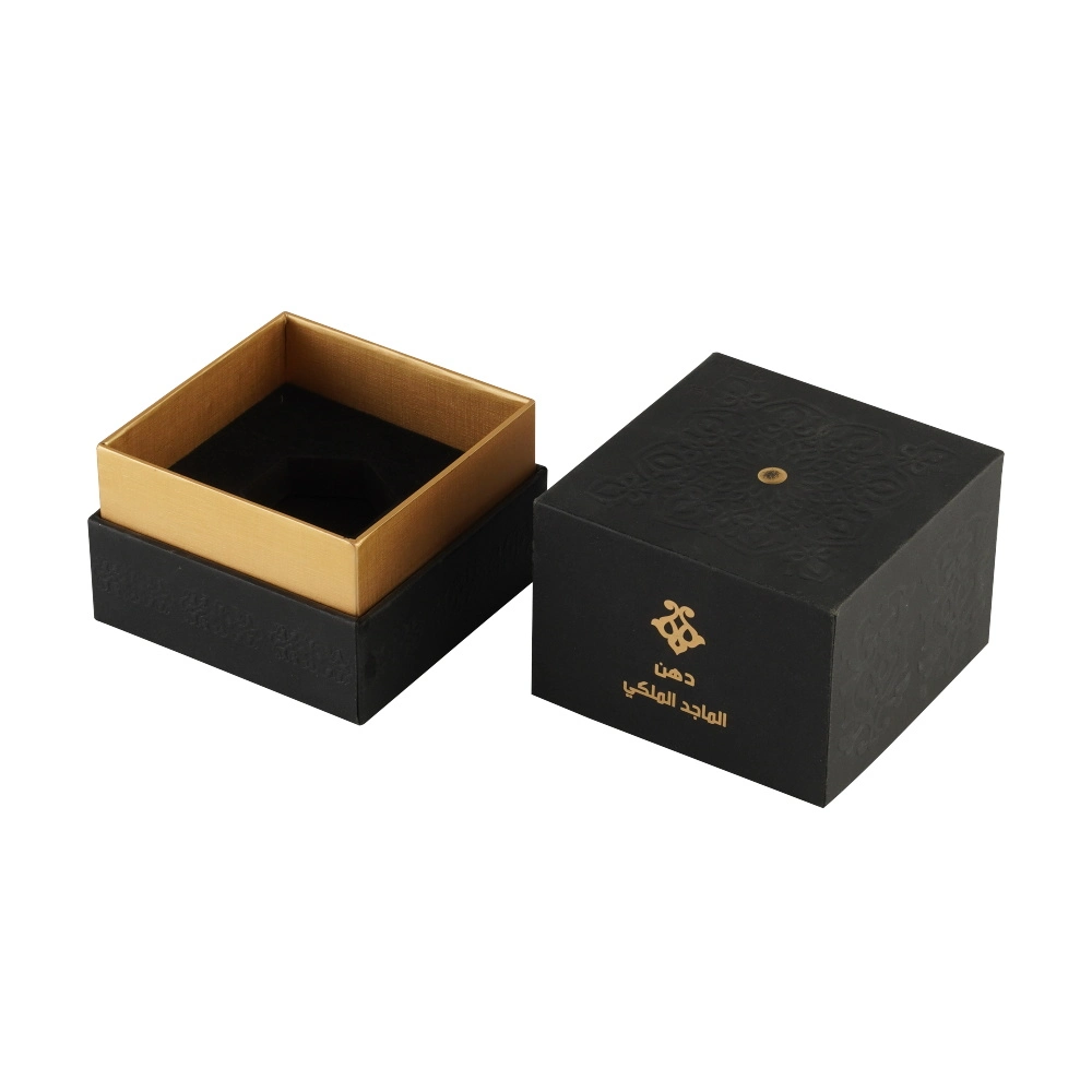 Small Candle Customised Black Paper Cardboard Gift Box Packaging