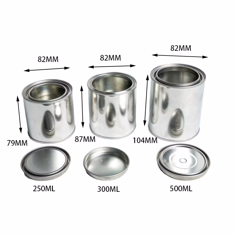 Quick Delivery Round Packaging for Putty Ash Box Candles Container Glue Tinplate Can Engine Oil Metal Can Chemical Industry Empty Can Paint Tin Can
