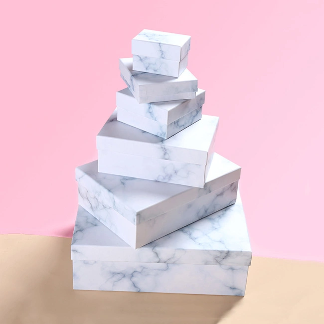 Different Types Custom Marble Gift Packaging Box