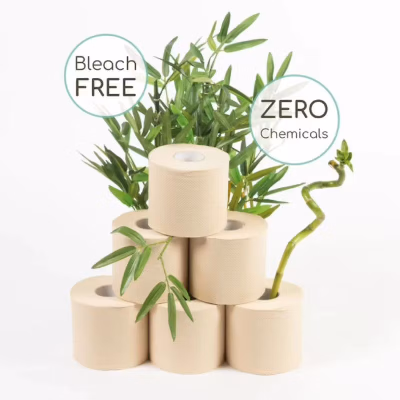 Cheap Recycled Jumbo Bamboo Tissue Paper Roll Unbleached Large Commercial Toilet Rolls Biodegradable Rapid Dissolving Toilet Paper