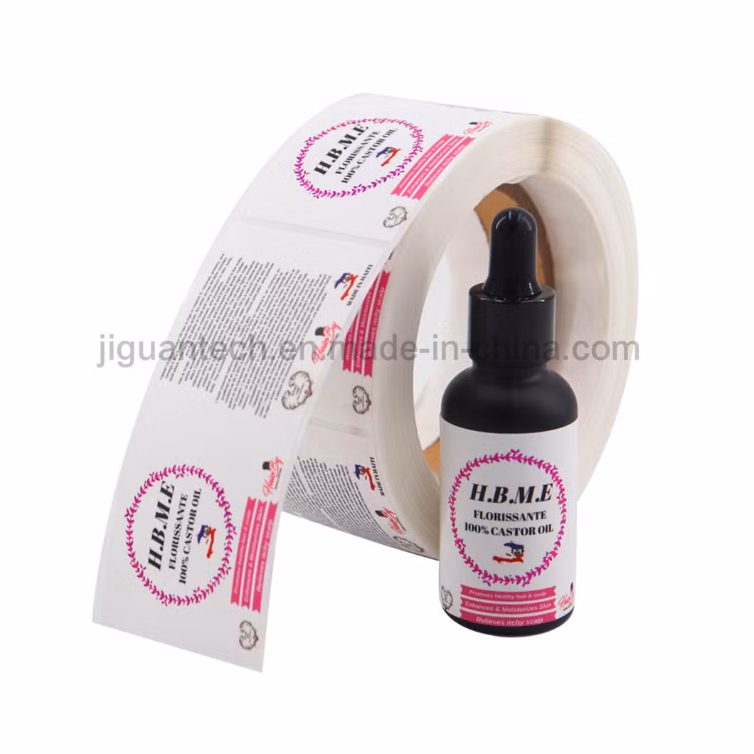 Factory Wholesale Oil Drop Bottle Labels Sticker Custom Waterproof Printing Cosmetics Roll Label