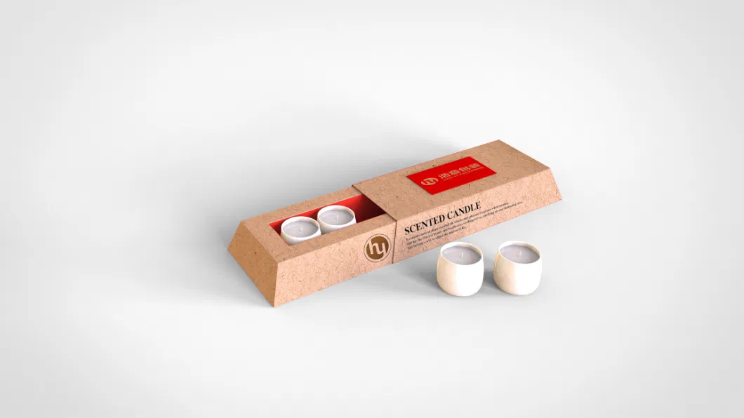 Wholesale Custom Recycle Kraft Paper Cardboard Scented Candle Gift Box Packaging with You Logo
