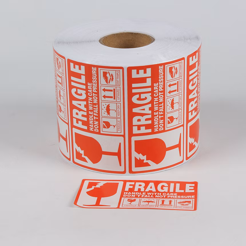 China Wholesale Manufacturer Direct Adhesive Thermal Blank Sticker Label Paper Roll for Barcode Printing