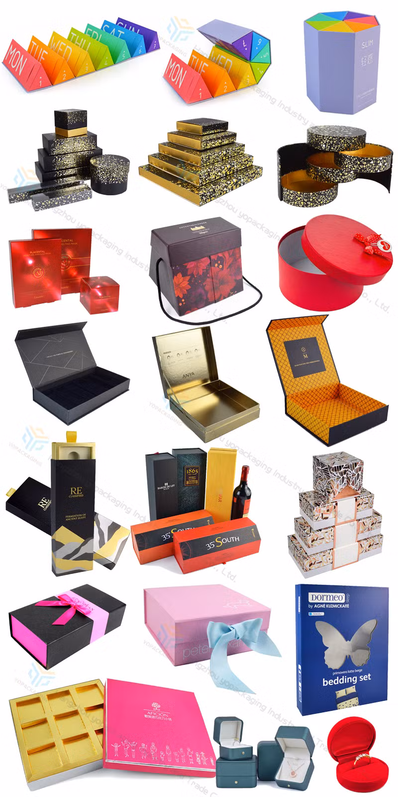 Luxury Custom Logo Black Bottle Gift Foam Whisky Display Packaging Wine Box