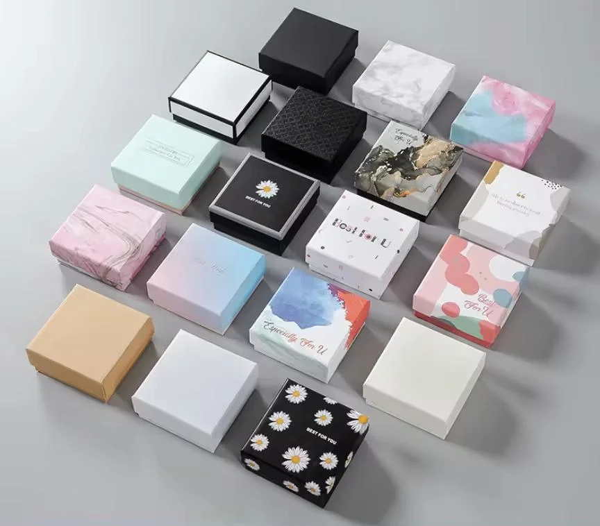 Wholesale Bracelet Display Black Jewellery Drawer Velvet Pouch Luxury Necklace Ring Custom Logo Paper Gift Box Jewelry Packaging