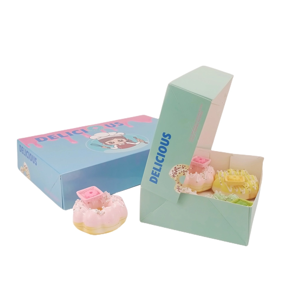 Custom Eco Friendly Wholesale Paper Donut Packaging Box with Logos