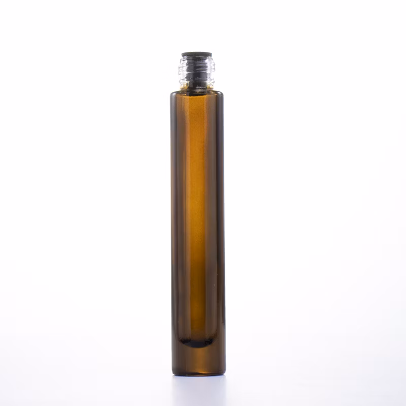 Custom Color Luxury Glass Lipgloss Tube Packaging Makeup Tube Eyelash Containers Black Amber Tube Plastic Lid New Mascara 10ml