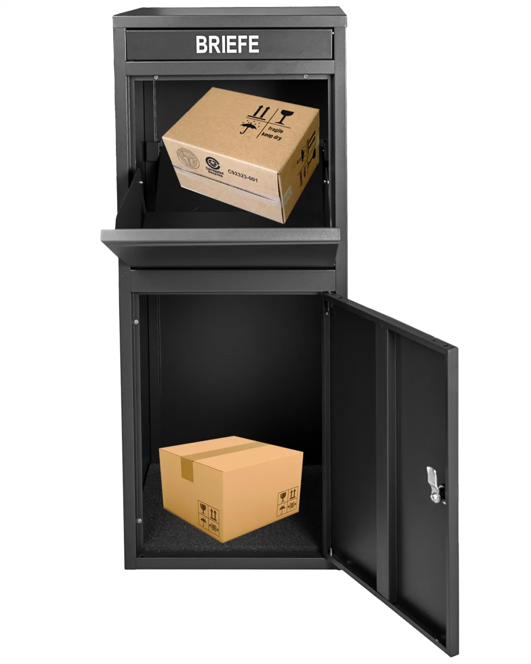 Wall Mounted Outdoor Waterproof Metal Delivery Mailbox Parcel Drop Box