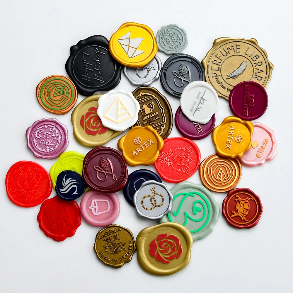 Wholesale Custom Made Personalized Self Adhesive Wax Seal Stickers