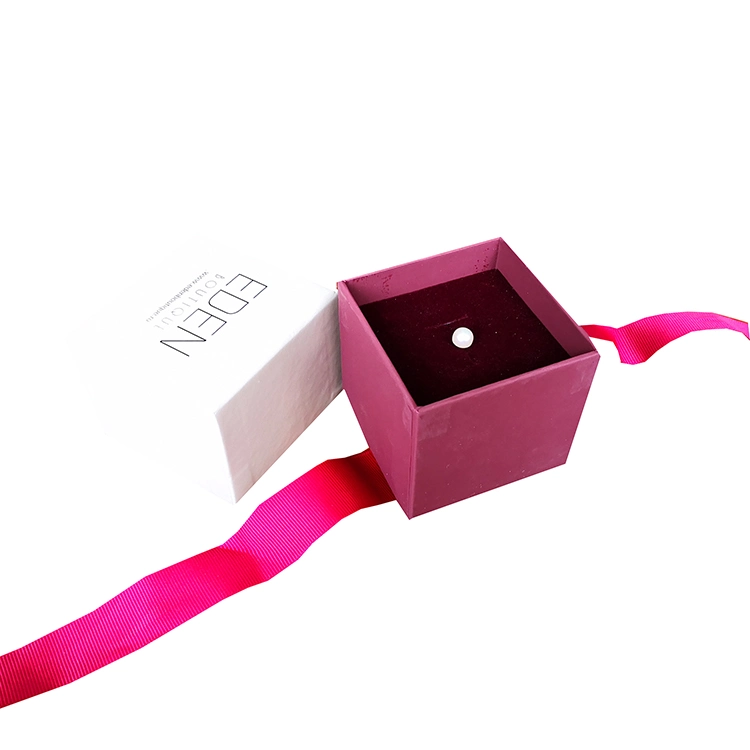 Printed Custom Ribbon Earring Jewelry Storage Paper Box