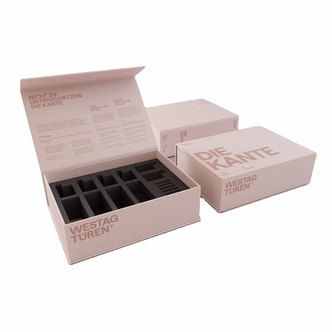Custom Luxury Handmade Flip Top Cardboard Paper Magnetic Closure Gift Set Box Packaging with Foam Insert