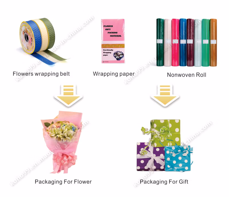 Black Non Woven Wrapping Paper for Gift