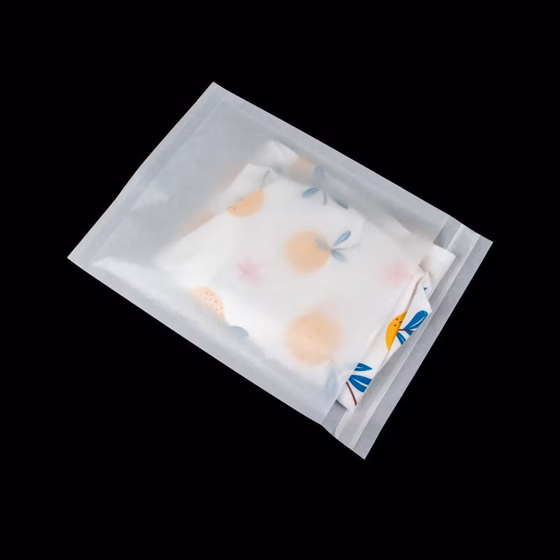 Eco Friendly Poly Bags Alternatives Custom Logo Glassine Tissue Paper Bag for Garment Packaging