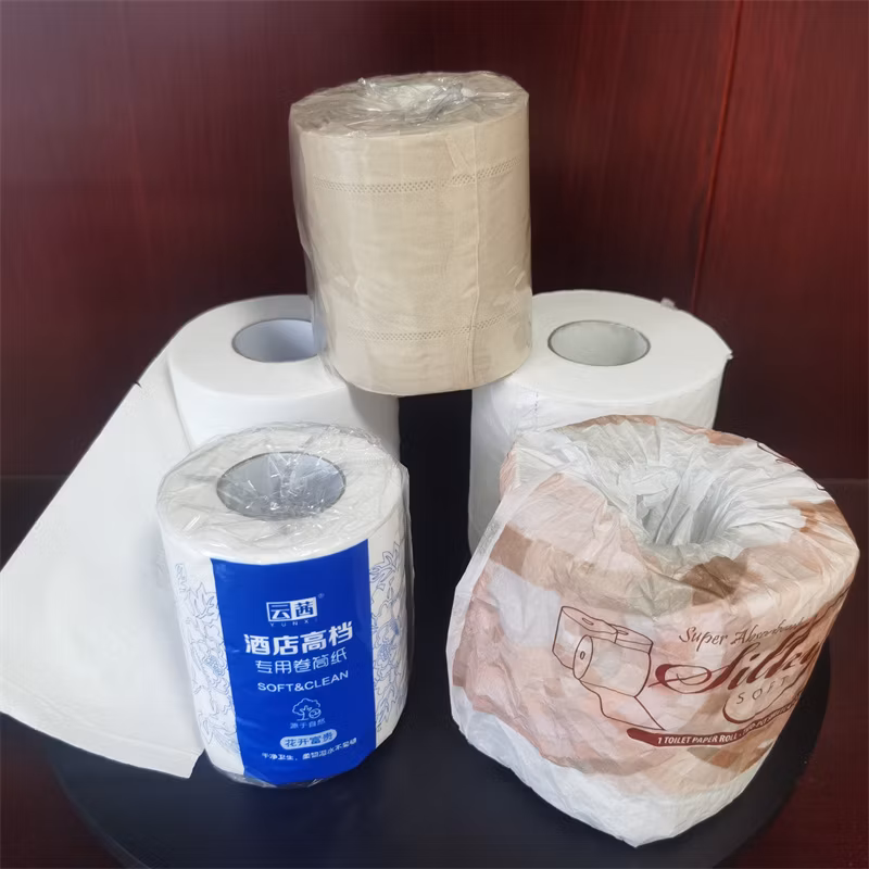 Cheap Recycled Jumbo Bamboo Tissue Paper Roll Unbleached Large Commercial Toilet Rolls Biodegradable Rapid Dissolving Toilet Paper