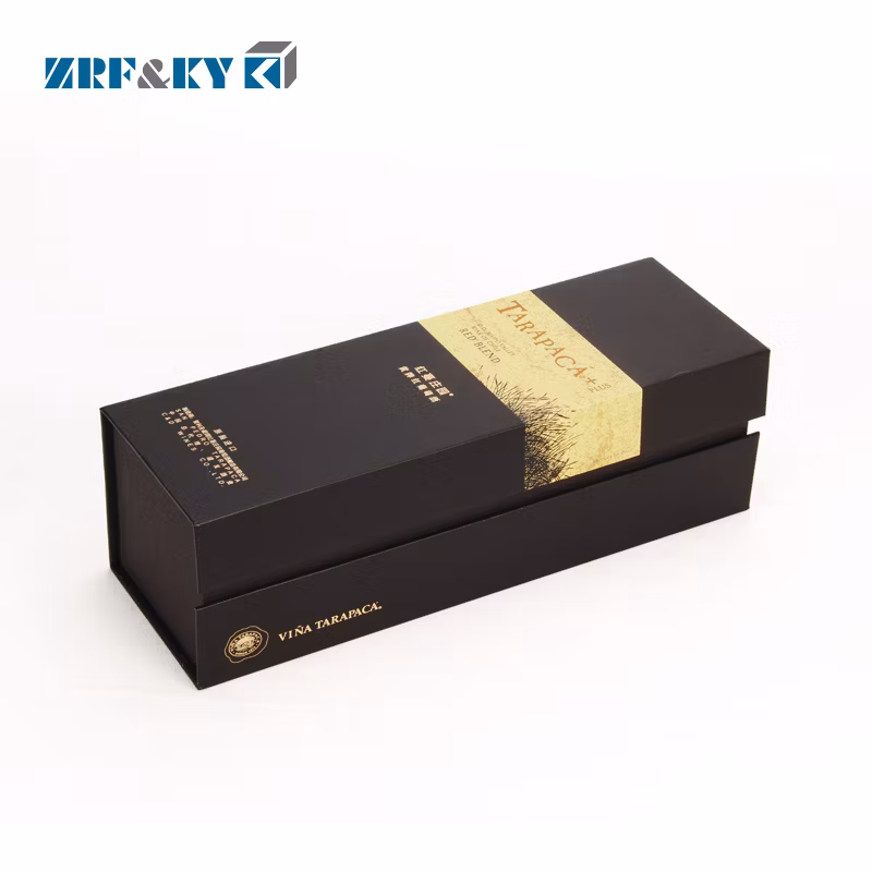 Golden Foil Glass Wine Packaging