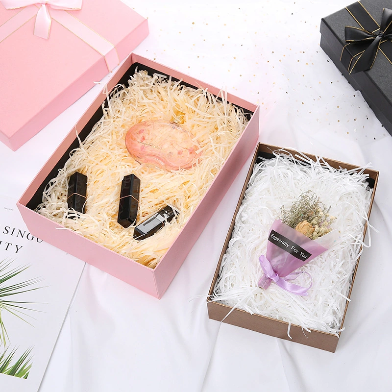 Custom Logo Pink Black Empty Cardboard Paper Packaging Boxes Perfume Cosmetic Gift Box with Lid