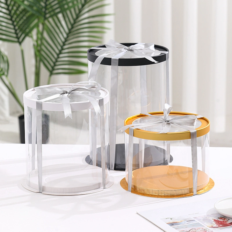 Factory Wholesale High Quality Clear Gift Box for Flower Gift Packing PVC Round Box 10*36.5cm