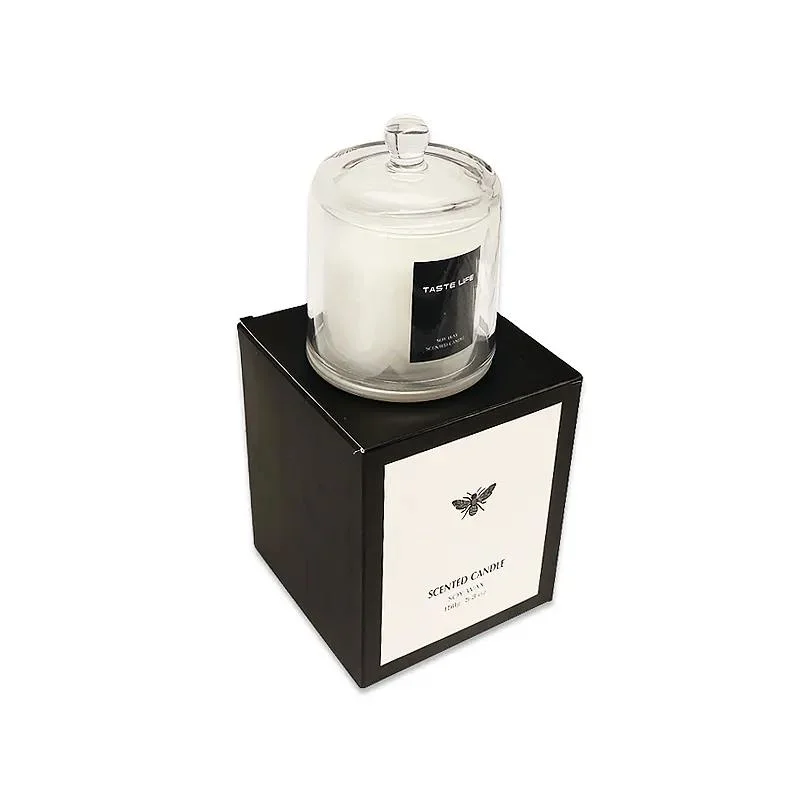Customized Design Black Paper Gift Box Luxury Cardboard Candle Box Packaging