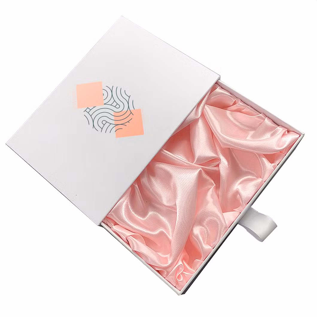 Factory Logo Printed Sliding out Drawer Box Fancy Necklace Bracelet Ring Gift Box for Jewelry Accessory Storage Box
