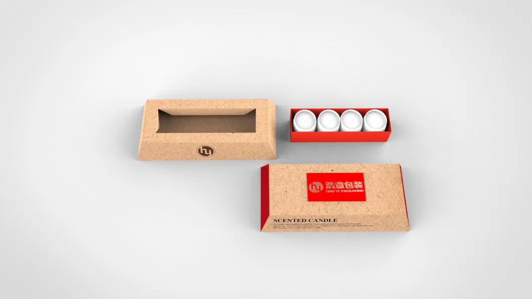Wholesale Custom Recycle Kraft Paper Cardboard Scented Candle Gift Box Packaging with You Logo