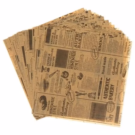 Ow MOQ Custom Fast Food Hamburger Packaging Tissue Paper Food Grade Eco Friendly Ink Printing Logo Safe Non Toxic Wax Pape