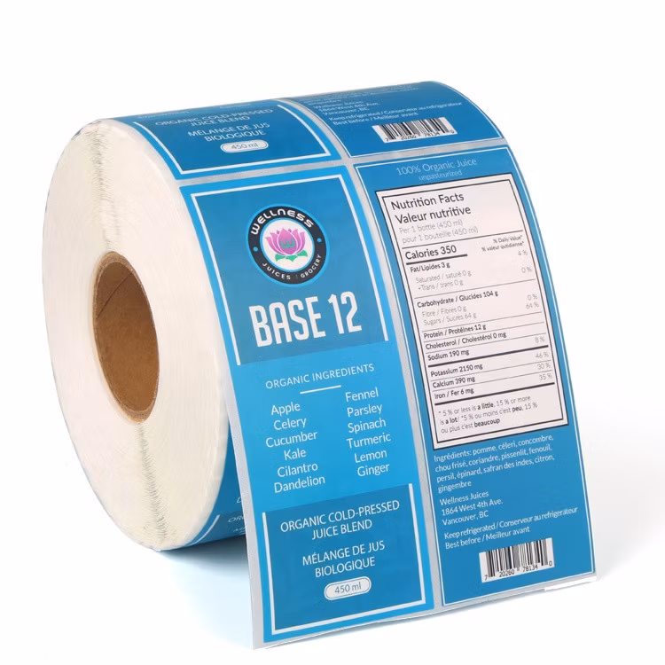 Wholesale Custom Printed Medicine Pharmaceutical Medical Prescription Pill Bottle Packaging Label Roll Private Health Care Label