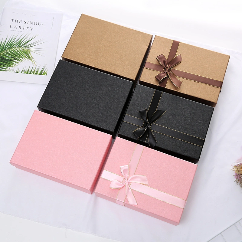 Custom Logo Pink Black Empty Cardboard Paper Packaging Boxes Perfume Cosmetic Gift Box with Lid