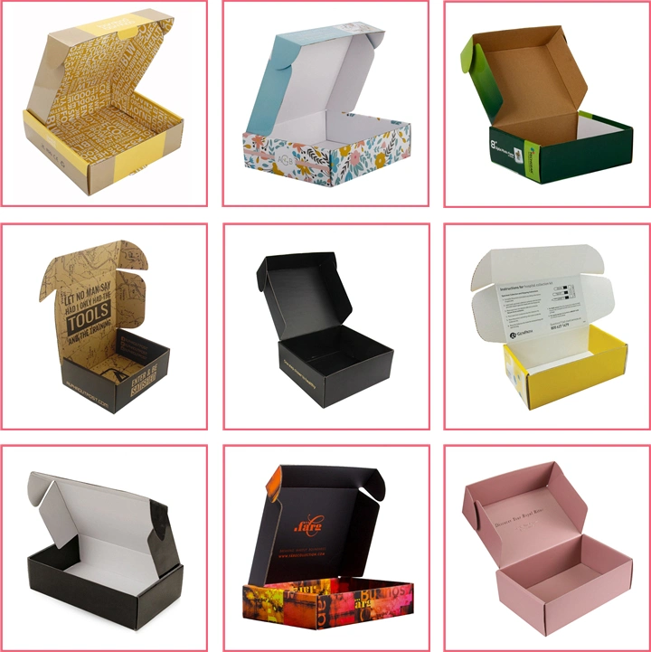 Custom Logo Printed Corrugated Mailer Box Underwear Socks Baby Socks Gift Packing Box Wholesale Decorative Kraft Brown Paper Boxes Packaging
