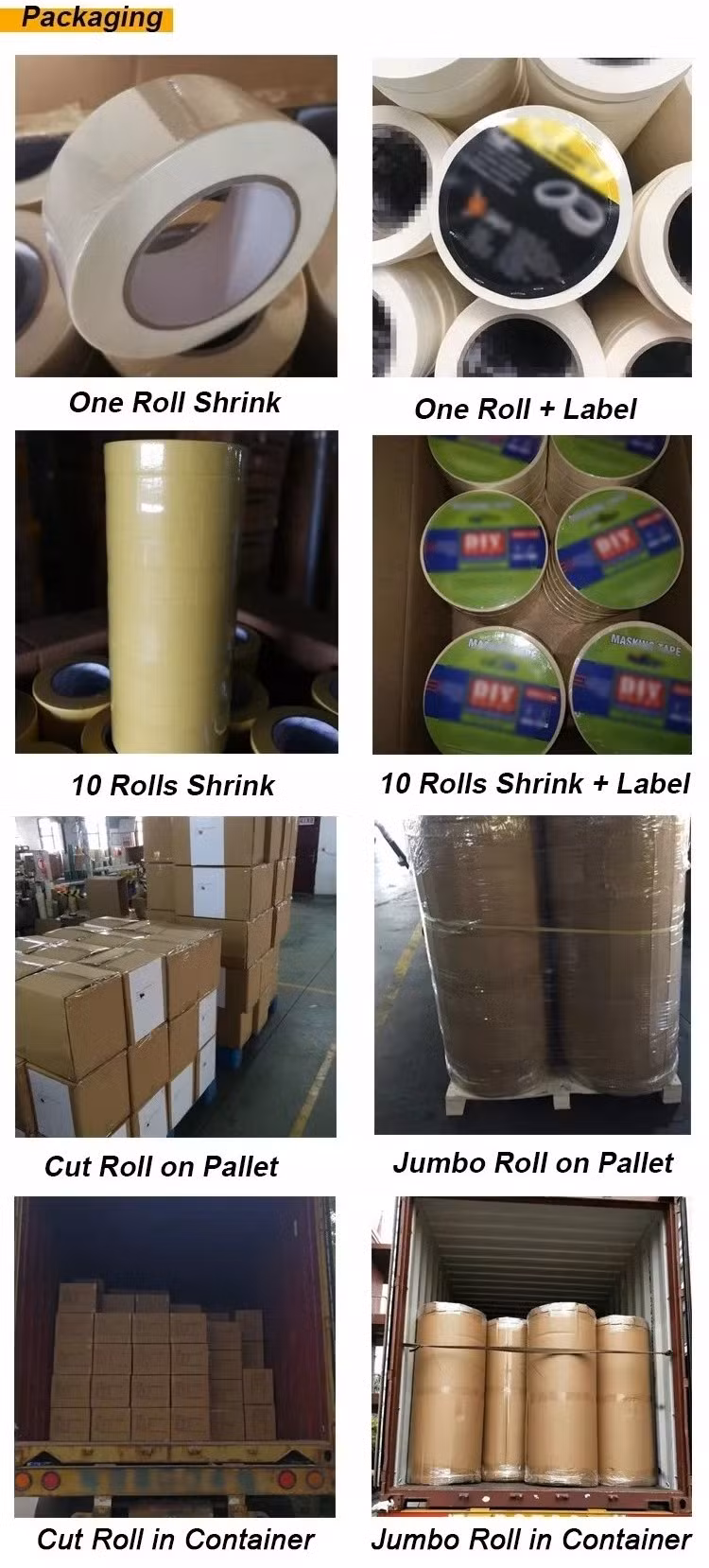 Wholesale Price Self Adhesive Decorative Masking Tape