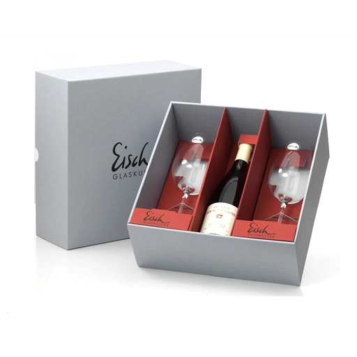 Wholesale Custom Color Printing Folding Process Food Grade Red Wine Liquor Brandy Vodka Champagne Gin Vermouth Rum Cardboard Display Box Paper Gift Packaging