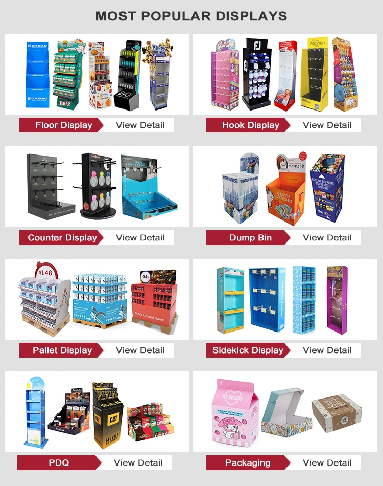 Custom Cardboard Stand Paper Store Display Racks Pop Up Shop Display Manufactures Retail Cardboard Floor Display Stand