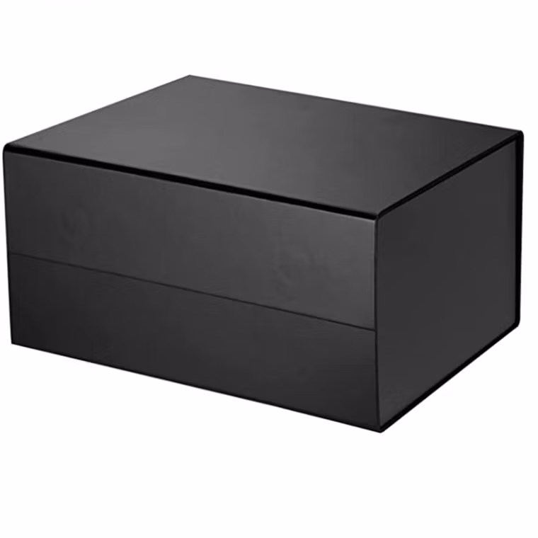 Custom Luxury Magnetic Gift Storage Small Boxes for Packiging Folding Paper Black Box with Lids
