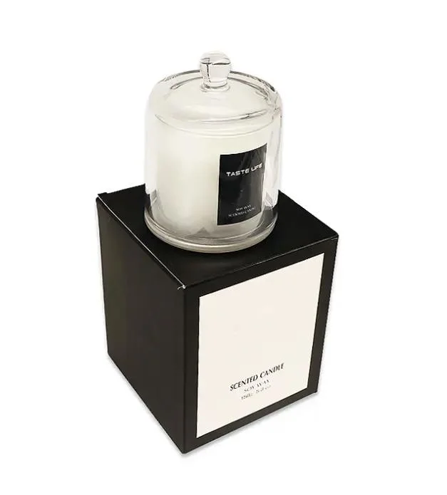 Customized Design Black Paper Gift Box Luxury Cardboard Candle Box Packaging