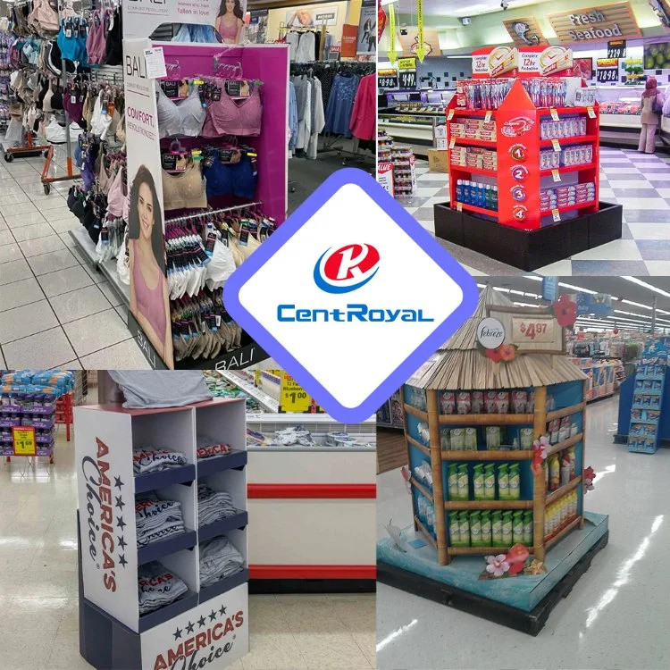 Wholesale Cosmetics Display Rack Display Stand Paper Retail Shop Display Racks Cardboard Corrugated Paper Display Makeup Display Skin Care Display Stand