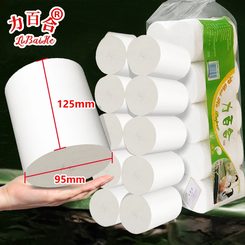 Good Quality Bathroom Use Virgin 4 Ply Flushed Toilet Towel Paper