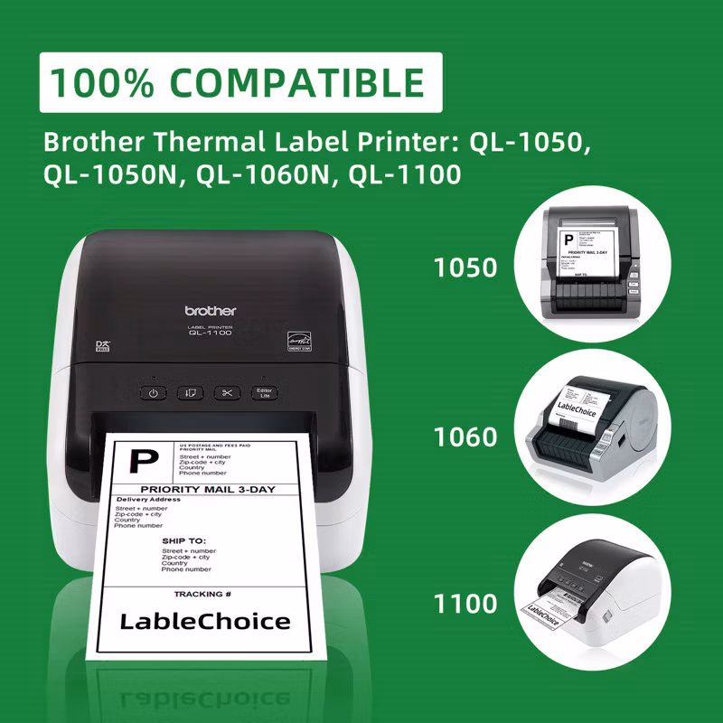 Wholesale Customized Waterproof Printing White Thermal Paper Label Sticker Shipping Labels Self-Adhesive Size 100*150mm