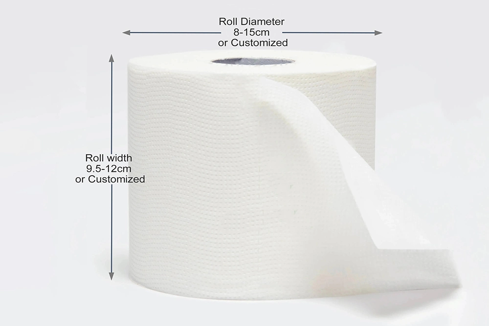 Tissue Paper Roll 9&quot; Jumbo Roll Tissue Virgin Toilet Paper OEM for Wholesale Customized