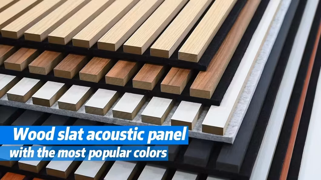 European Design Interior Strong Soundproof WPC Slat Wall Panel Acoustic Noise Barrier 3D Ceiling Panel for Hotel and Home Decor