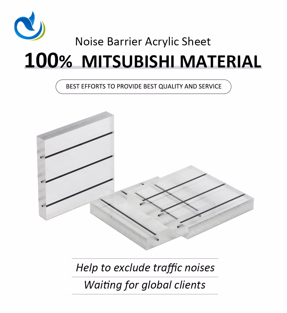 Arris OEM Acrylic Sheet PMMA Sound Barrier Noise Fiberglass Noise Reduction Device Sound Barrier Highway Noise Barriers Wall Sheet