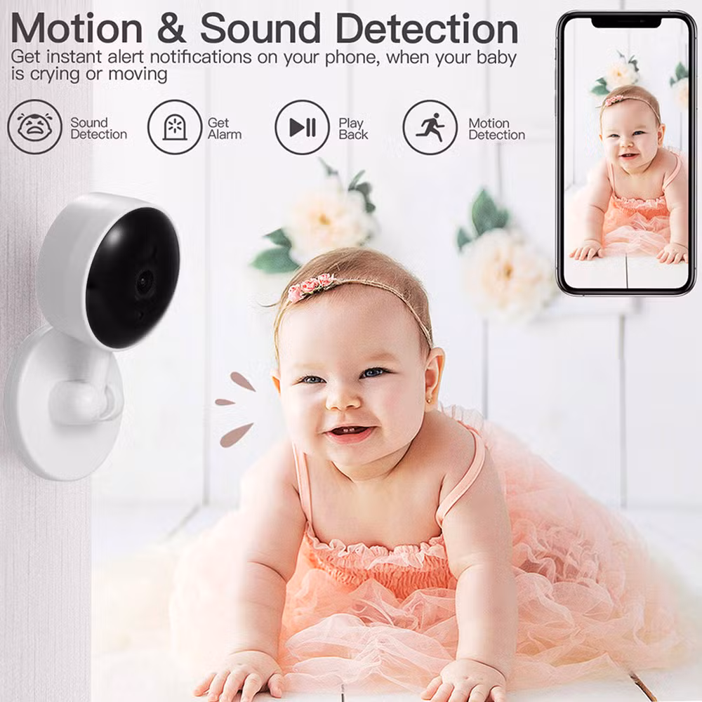 Baby Mini Camera Tuya Smart Monitoring Cry Monitoring Remote Control Play Music Mobile Monitoring Infrared Night Vision CCTV Camera