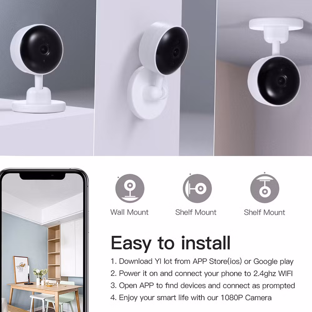 Baby Mini Camera Tuya Smart Monitoring Cry Monitoring Remote Control Play Music Mobile Monitoring Infrared Night Vision CCTV Camera