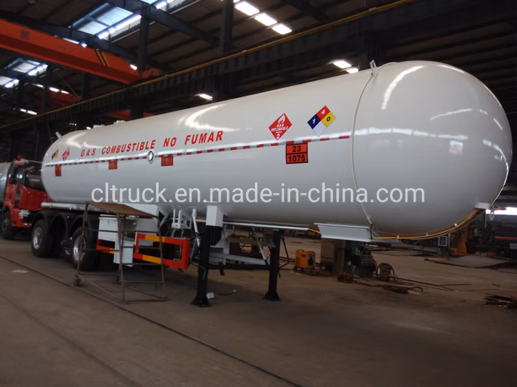 3 Axis LPG Tanker Semi Trailer 40 Cbm 50 Cbm 60 Cbm Liquid Propane Gas Tank Truck Trailer