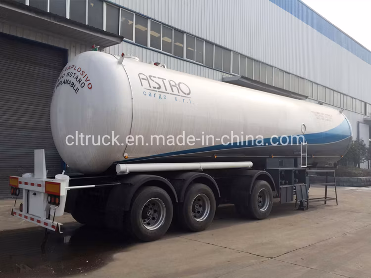 3 Axis LPG Tanker Semi Trailer 40 Cbm 50 Cbm 60 Cbm Liquid Propane Gas Tank Truck Trailer