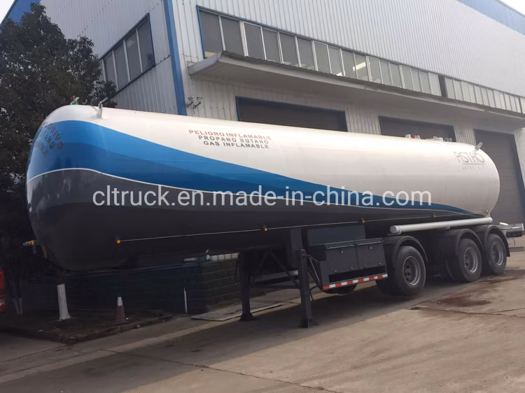 3 Axis LPG Tanker Semi Trailer 40 Cbm 50 Cbm 60 Cbm Liquid Propane Gas Tank Truck Trailer