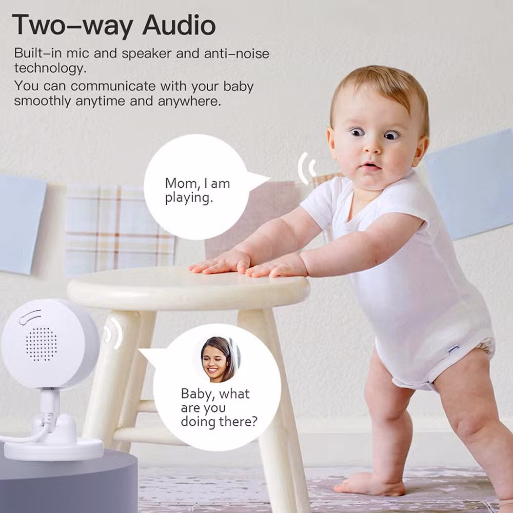 Baby Mini Camera Tuya Smart Monitoring Cry Monitoring Remote Control Play Music Mobile Monitoring Infrared Night Vision CCTV Camera