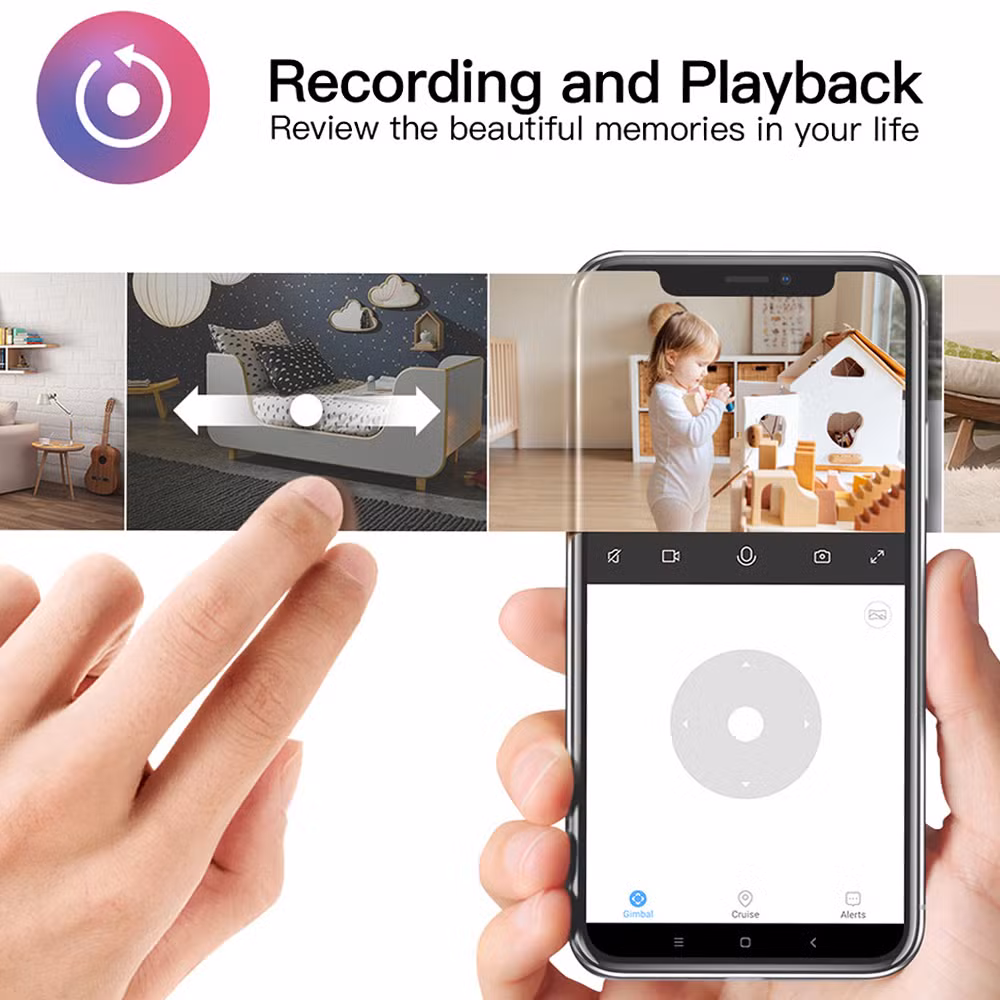Baby Mini Camera Tuya Smart Monitoring Cry Monitoring Remote Control Play Music Mobile Monitoring Infrared Night Vision CCTV Camera