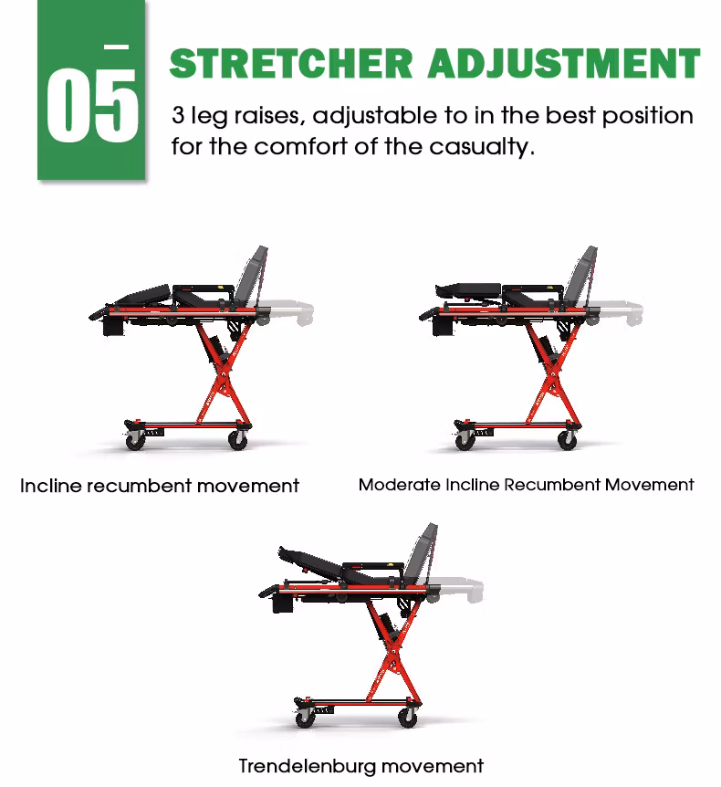 Smart Electric Lifting Stretcher Hydraulic Emergency Stretcher Multifunctional Rescue Electric Stretcher Ambulance