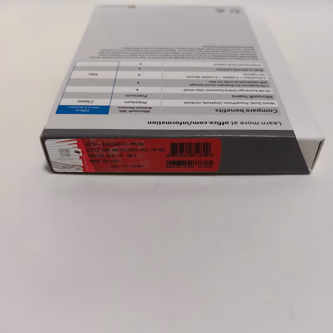 Microsoft Office Home and Business 2021 for Mac Box 100% Activation