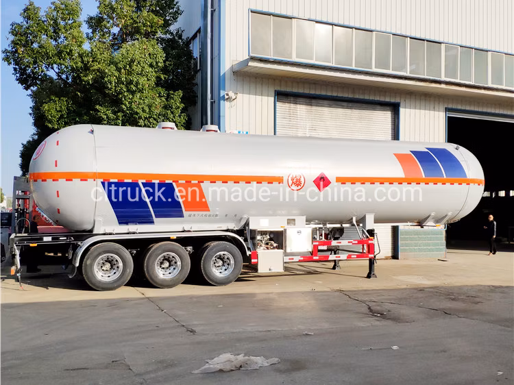 3 Axis LPG Tanker Semi Trailer 40 Cbm 50 Cbm 60 Cbm Liquid Propane Gas Tank Truck Trailer
